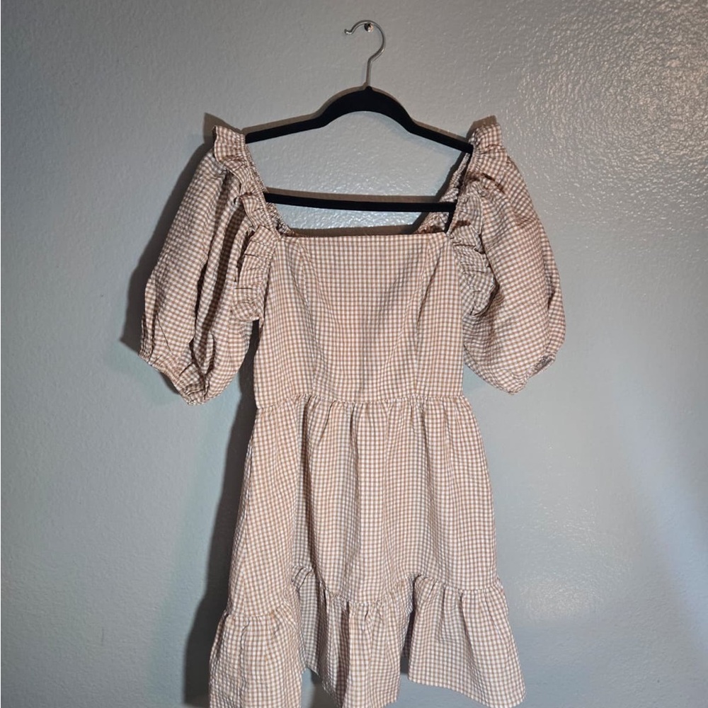 Forever 21 Brown Gingham Dress